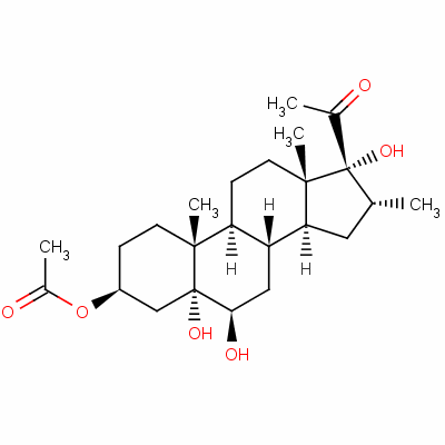 3beta,5alpha,6beta,17-ǻ-16alpha-׻-20-ͪ 3-ṹʽ_50629-89-5ṹʽ