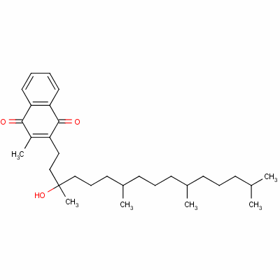 2-(3-ǻ-3,7,11,15-ļ׻ʮ)-3-׻-1,4-ͪṹʽ_1181-23-3ṹʽ