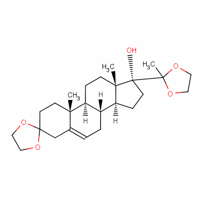 17alpha-ǻ-5-ϩ-3,20-ͪ-3,20-(ϩͪ)ṹʽ_3386-00-3ṹʽ