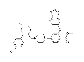 2-(1H-[2,3-b]-5-)-4-(4-((2-(4-ȱ)-4,4-׻-1-ϩ)׻)-1-)ṹʽ_1235865-76-5ṹʽ