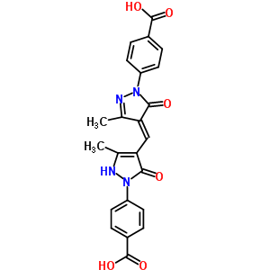 4-[4-[[1-(4-Ȼ)-1,5--3-׻-5--4H--4-]׻]-5-ǻ-3-׻-1H--1-]ṹʽ_64137-48-0ṹʽ